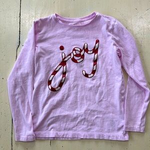 Crewcuts girls holiday graphic tee in size small (6-7)